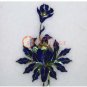 8"x6" Marble Top Wall Decor Tile Lapis Inlaid Marquetry Floral Christmas Gift