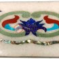 12"X6" Marble White Handmade Wall Decor Tile Lapis Floral Italian Christmas Gift