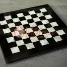 12" Marble Black Chess Top Table Inlaid Mosaic Stone Art New Year Eve Gift Decor 12" Marble Black Chess Top Table Inlaid Mosaic Stone Art New Year Eve Gift Decor