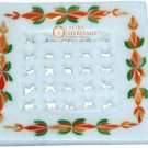 3" Marble White Handmade Dish Bar Carnelian Floral Art Thanksgiving Gift Special