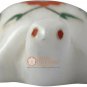 2" Marble White Tortoise Sculpture Carnelian Pietradura Floral Art Columbus Gift
