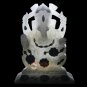6" Marble Idol Ganesha Ji Sculpture Lapis Inlaid Floral Design Housewarming Gift