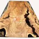 Epoxy Black resin River Dining Customize Table Top Wooden Handmade Design Decor