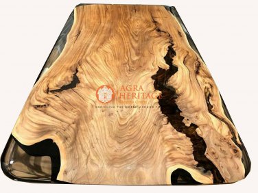 Epoxy Black resin River Dining Customize Table Top Wooden Handmade Design Decor