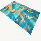 Blue Resin Epoxy Dining Conference Center Table Top Handmade Live Edge Art Decor