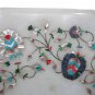 12" Marble Coffee Center Table Top Multi Inlay Precious Stone Bedroom Home Decor