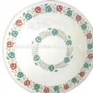 24" Marble Round Top Coffee Table Malachite Marquetry Inlay Outdoor Decor H2928