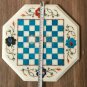 12" Marble White Chess Custom Table Top Turquoise Inlaid Stone Christmas Gifts