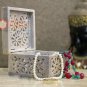 4"x4" Natural Soapstone Jewelry Organizer Box Filigree Inlaid Handmade Gift Art