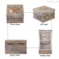 4"x4" Natural Soapstone Jewelry Organizer Box Filigree Inlaid Handmade Gift Art