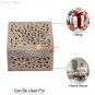 4"x4" Natural Soapstone Jewelry Organizer Box Filigree Inlaid Handmade Gift Art