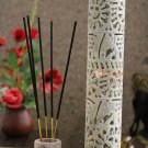 10.5" Natural Soapstone Candle Cum Incense Holder Elephant Intricate Arts Decor 10.5" Natural Soapstone Candle Cum Incense Holder Elephant Intricate Arts Decor
