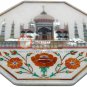 8"x8" Marble Wall Tile Antique Taj Mahal Semi Precious Inlay Work Veterans Gifts