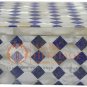 6"x4"x2" Marble White Top Jewelry Vintage Box Mosaic Lapis Art Halloween Gift