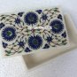 6"x4"x2" Marble Jewelry Storage Box Lapis Lazuli Malachite Inlay Floral Decor