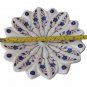 White Marble Fruit Bowl Fine Lapis Lazuli Marquetry Floral Inlay Arts Home Decor