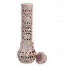 10.5" Soapstone Incense & Candle Storage Elephant Filigree Design Temple Decor