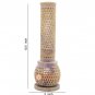 10.5" Natural Soapstone Candle And Incense Holder Stick Filigree Inlaid Design