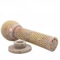 10.5" Natural Soapstone Candle And Incense Holder Stick Filigree Inlaid Design