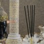 10.5" Natural Soapstone Candle And Incense Holder Stick Filigree Inlaid Design