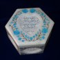 5"x5"x3" Marble Jewelry Box Turquoise Inlay Stone Heart Shaped Exclusive Gifts