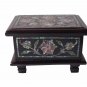 Belgium Marble Real Jewelry Box Semi Precious Inlay Pietradura Floral Best Gift