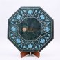 13"x13" Marble Green Top Console Table Turquoise Inlaid Art Living Room Decor