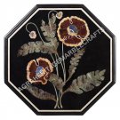 24" Marble Console Outdoor Table Top Marquetry Floral Inlay Furniture Decor E591