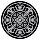 24" Black Marble Round Coffee Console Table Top Mosaic Inlay Hallway Decor H5073