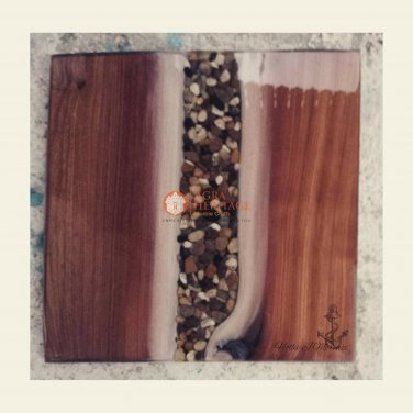 Walnut Epoxy Clear Resin Customize Table Top Collectible Furniture Living Decor