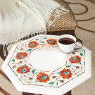 Victorian Marble Top Coffee Table Carnelian Floral Mosaic Inlaid Gift Loves Ones Victorian Marble Top Coffee Table Carnelian Floral Mosaic Inlaid Gift Loves Ones