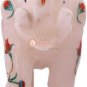 2.5" Marvulesh Jumbo Elephant Carnelian Marquetry Floral Columbus Eve Gift Decor
