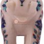 3" Marvelous Inlaid Trunk Up Elephant Carnelian Inlay Art New Year Gift Decor