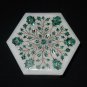 5"x5"x3" Marble Jewelry Box Malachite Floral Art Inlaid Trinket Gifts For Friend