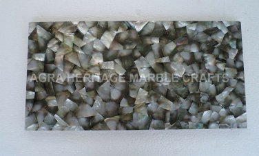 12"x18" Marble Chopping Cutting Board Black Mother of Pearl Inlaid Decor E276
