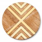 12" Wooden Cheese Chopping Board Platter Handmade Design Kitchenware Decor E691