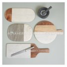 9"x12" Set of Marble & Wood Cheese Chopping Board In Various Shapes Decor E697 9"x12" Set of Marble & Wood Cheese Chopping Board In Various Shapes Decor E697