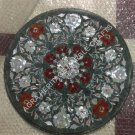 18" Marble Console End Side Table Top Seashell Carnelian Inlay Patio Decor E756A 18" Marble Console End Side Table Top Seashell Carnelian Inlay Patio Decor E756A