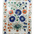 11"x8" Marble Serving Tray Marquetry Art Floral Inlay Kitchen Decor Gift