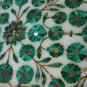 9"x6" Marble Tray Pietra Dura Malachite Marquetry Inlay Home Decorative H1850