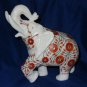 Marble Safari Elephant Figurine Carnelian Pietra Dura Inlay Fine Home Decor