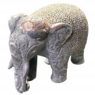 8" Marble Elephant Stone Statue Hand Carved Filigree Design Showpiece Decor E650 8" Marble Elephant Stone Statue Hand Carved Filigree Design Showpiece Decor E650