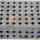 6"x4"x2" Marble Jewelry Custom Box Lapis Inlaid Mosaic Art Autumn Half Term Gift