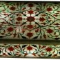 6"x4"x2" Marble Jewelry Vintage Box Carnelian Marquetry Floras Veterans Gift Art