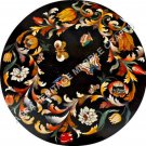24" Marble Console Coffee Kitchen Table Top Buttterfly Mosaic Inlay Decor H5115