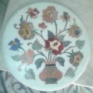 24"x24" Inch Round White Marble Coffee Table Top Marquetry New Year Gifts Arts