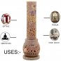 10.5" Soapstone Candle Cum Incense Holder Antique Elephant Lattice Art Gift Deco