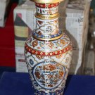 14" Alabaster Marble Flower Vase Multi Hand Painted Art Living Room Decor H5739