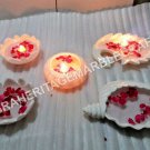 White Marble Decorative Candle Holder Handmade Art Living Room Patio Decor E1122