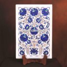 15''x12'' Marble Coffee Table Top Lapis Lazuli Inlay Marquetry Home Decor H3738